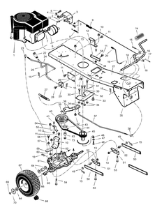 Motion Drive Diagram and Parts List for 309001X48A  Briggs and Stratton Lawn Tractor